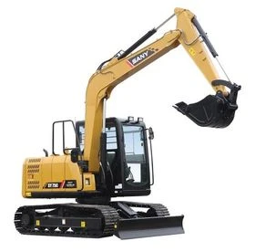 Sany SY75C 7,28 tonnás gumiláncos kotrógép 14