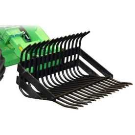 Avant kőgyűjtő kanál 105 és 137 cm széles méretben egyszerű, gyors kőgyűjtés