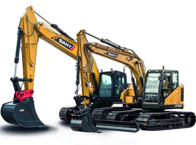 SANY lánctalpas kotógépek stúdiófotó